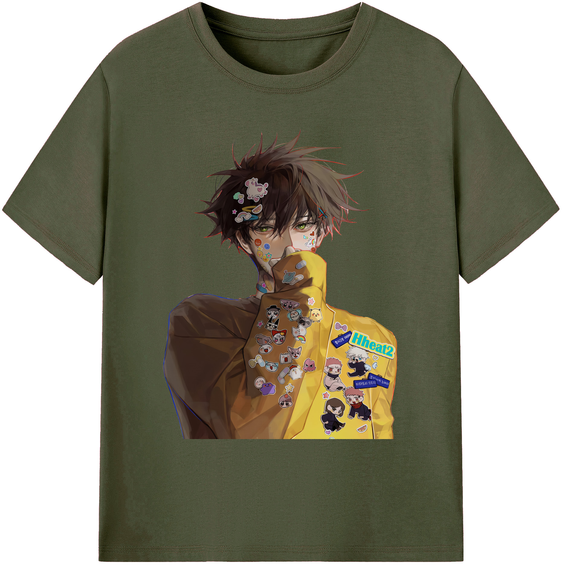 （画像用） 呪術廻戦 Jujutsu Kaisen 綿100％ メンズ半袖Tシャツ｜肌触りやわらか＆通気性